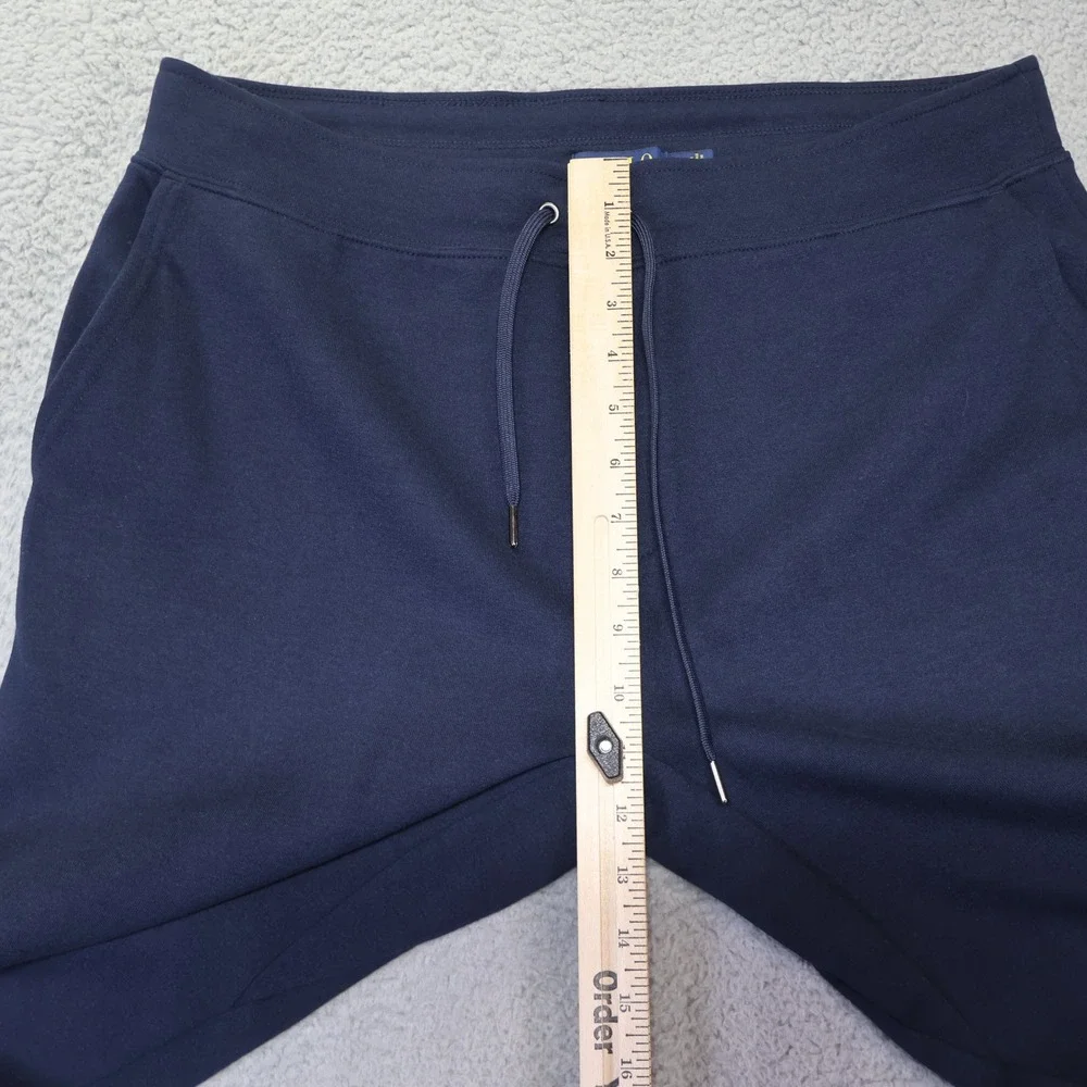 Polo Ralph Lauren Mens Navy Blue Double Knit Jogger Sweatpants Large